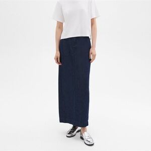 Theory Maxi Trouser Skirt in Denim size 27 dark wash